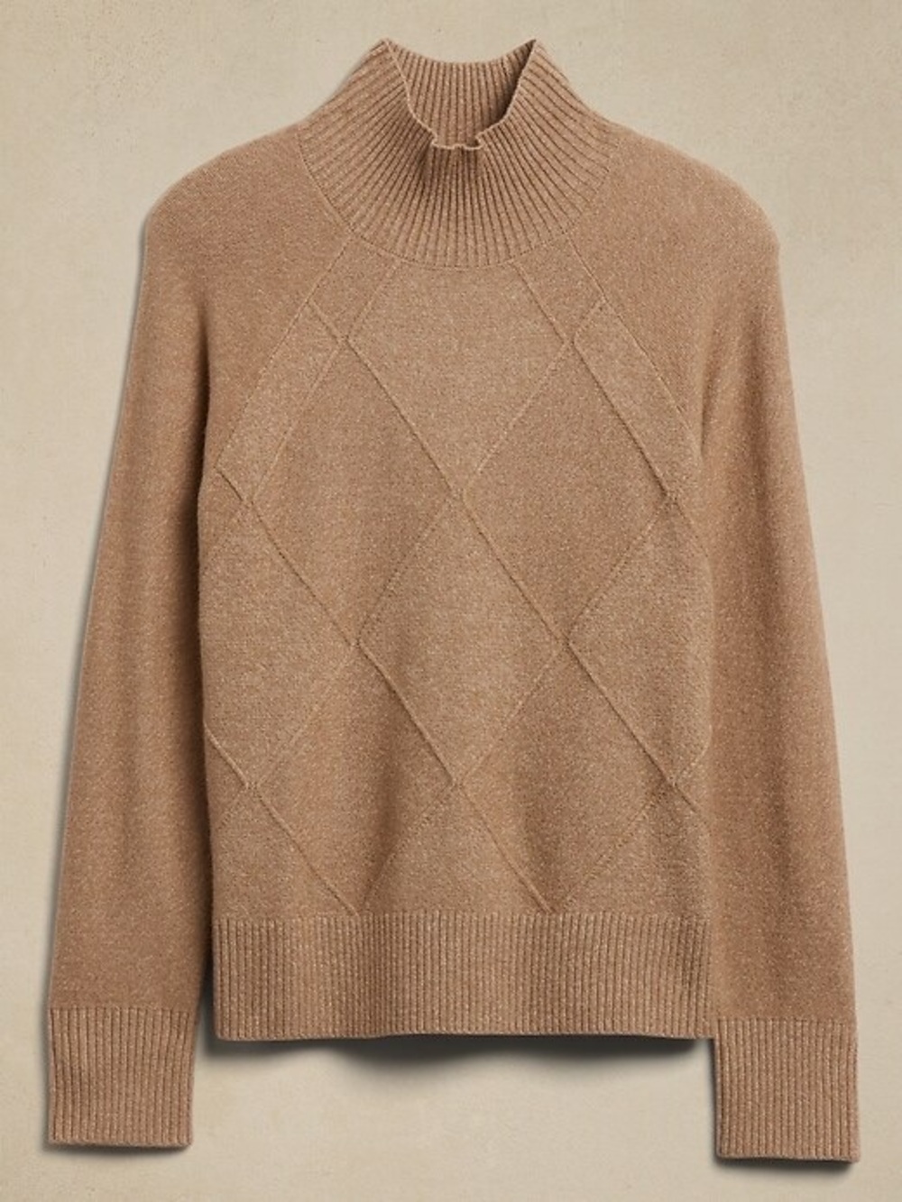 Banana Republic Mock Neck Sweater - Classic Camel Size Medium